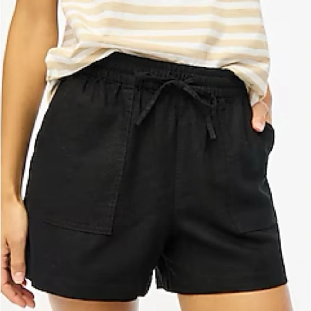 NWT J. Crew Black Drawstring Elastic Waist Shorts XXL Plus Size